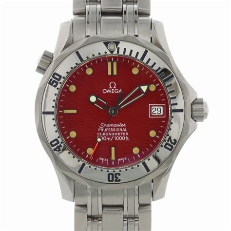 omega seamaster red second hand|certified pre owned omega seamaster.